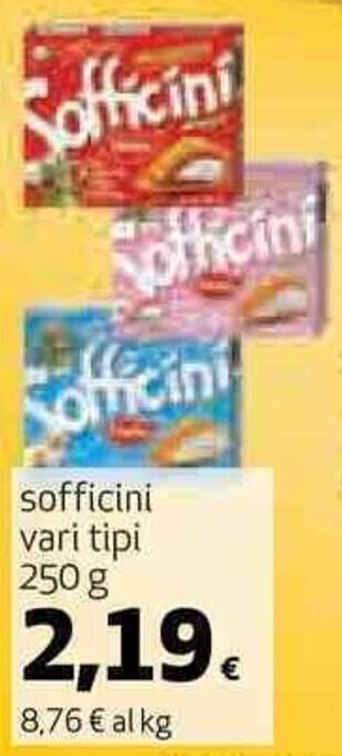 Coop sofficini vari tipi 250 g offerta