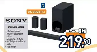 Unieuro Sony HT-S2R0 Nero 5.1 Canali 400 W offerta