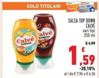 Conad SALSA TOP DOWN Calvé 250 ml offerta