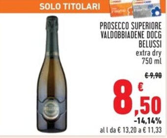 Conad PROSECCO SUPERIORE VALDOBBIADENE DOCG BELUSSI 750 ml offerta