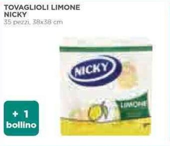 Coop TOVAGLIOLI LIMONE NICKY 35 pezzi, 38x38 cm offerta