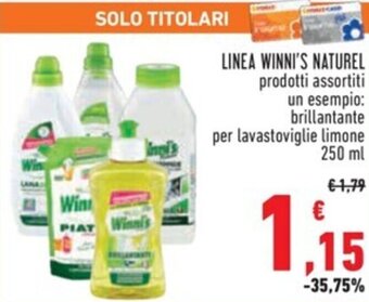 Conad LINEA WINNI'S NATUREL 250 ml offerta