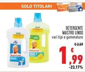 Conad DETERGENTE MASTRO LINDO offerta