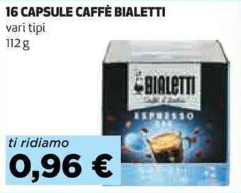 Coop 16 CAPSULE CAFFÈ BIALETTI vari tipi 112 g offerta