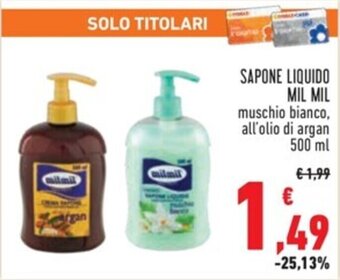 Conad SAPONE LIQUIDO MIL MIL 500 ml offerta