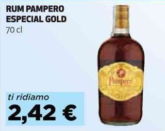 Coop RUM PAMPERO ESPECIAL GOLD 70 cl offerta