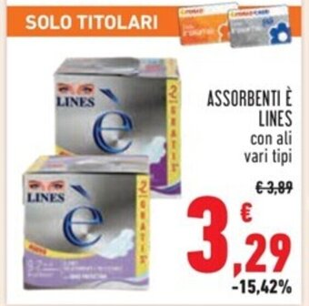 Conad ASSORBENTI È LINES offerta