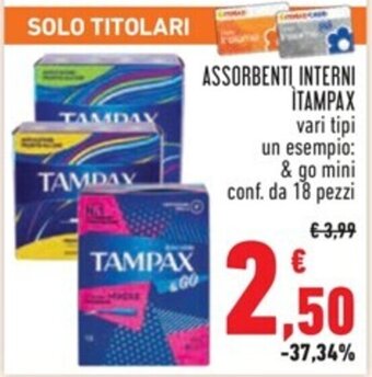 Conad ASSORBENTI INTERNI TAMPAX offerta