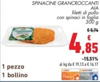 Conad SPINACINE GRANCROCCANTI AIA 300 g offerta