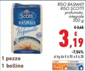 Conad RISO BASMATI RISO SCOTTI 500 g offerta