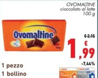 Conad OVOMALTINE cioccolato al latte 100 g offerta