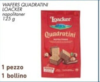 Conad WAFERS QUADRATINI LOACKER 125 g offerta