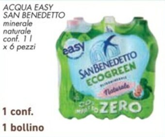 Conad ACQUA EASY SAN BENEDETTO conf. 1 l x 6 pezzi offerta