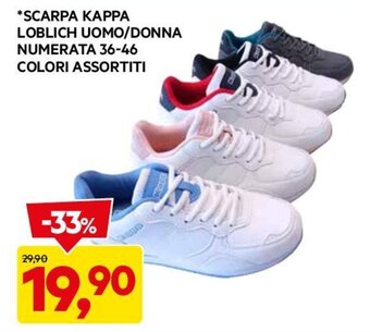 SCARPA KAPPA LOBLICH UOMO/DONNA NUMERATA 36-46 COLORI ASSORTITI