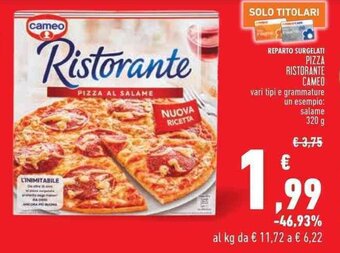 Conad PIZZA RISTORANTE CAMEO 320 g offerta