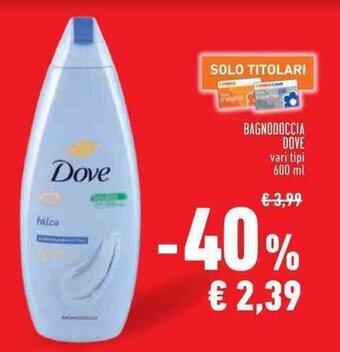 Conad BAGNODOCCIA DOVE vari tipi 600 ml offerta