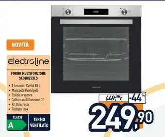 Unieuro Electroline Forno Multifunzione SEOB825XLS offerta