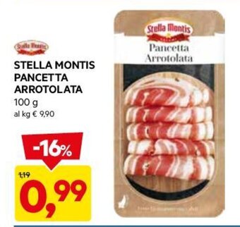 DPiù STELLA MONTIS PANCETTA ARROTOLATA 100 g offerta