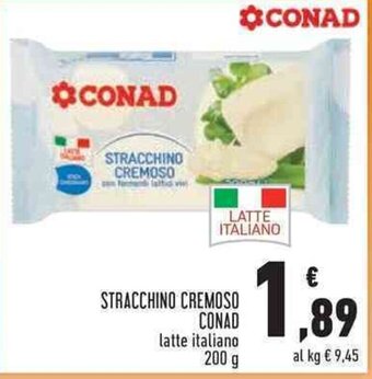 Conad STRACCHINO CREMOSO CONAD 200 g offerta
