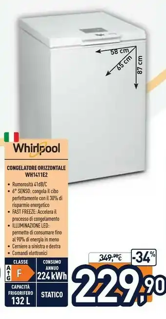 Unieuro Whirlpool WH1411 E2 Libera Installazione F offerta