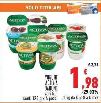 Conad YOGURT ACTIVIA DANONE conf. 125 g x 4 pezzi offerta