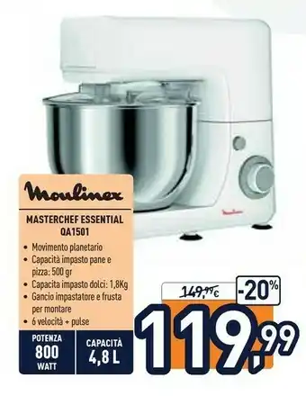 Unieuro Moulinex MASTERCHEF ESSENTIAL QA150 offerta