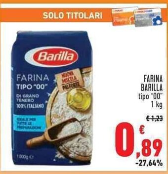 Conad FARINA BARILLA tipo "00" 1 kg offerta