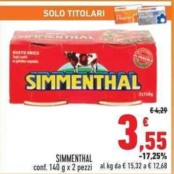 Conad SIMMENTHAL conf. 140 g x 2 pezzi offerta