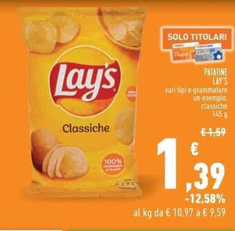 Conad PATATINE LAY'S 145 g offerta