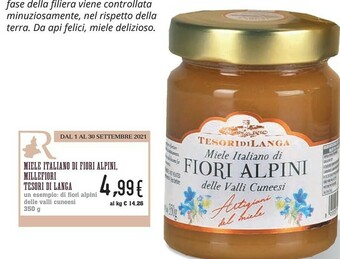 Conad Superstore Vera Tesori Di Langa Miele Italiano Di Fiori Alpini Millefiori offerta