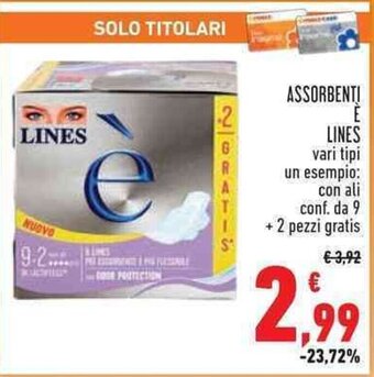 Conad ASSORBENTI LINES offerta