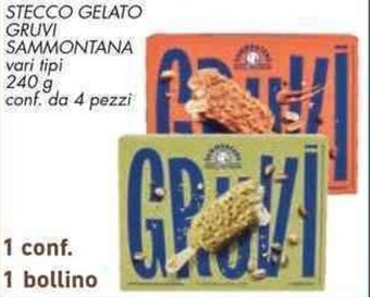 Conad STECCO GELATO GRUVI SAMMONTANA vari tipi 240 g offerta