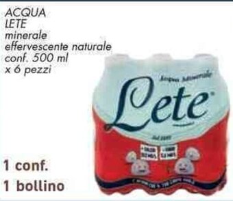 ACQUA LETE minerale conf. 500 ml