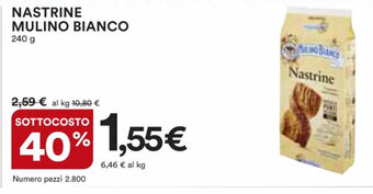 Ipercoop NASTRINE MULINO BIANCO 240 g offerta