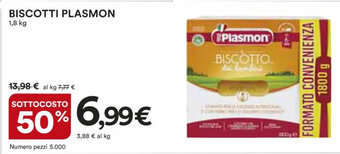 Ipercoop BISCOTTI PLASMON 1,8 kg offerta