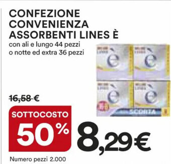 Ipercoop CONFEZIONE CONVENIENZA ASSORBENTI LINES È offerta