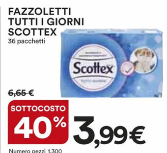 Ipercoop FAZZOLETTI TUTTI I GIORNI SCOTTEX offerta