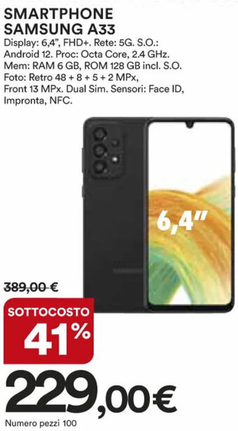Ipercoop SMARTPHONE SAMSUNG A33 offerta
