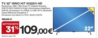 Ipercoop TV 3" INNO HIT IH32S11 HD offerta