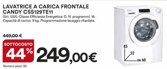 Ipercoop LAVATRICE A CARICA FRONTALE CANDY CSS129TE11 offerta