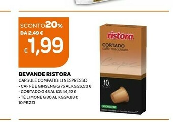 Ekom Ristora Caffè E Ginseng In Capsule 75 G(ml) offerta