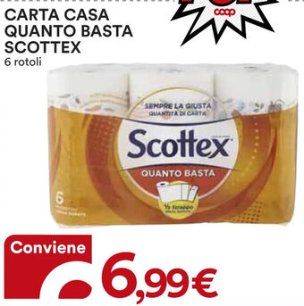 Ipercoop CARTA CASA QUANTO BASTA SCOTTEX 6 rotoli offerta