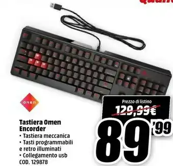 MediaWorld Omen Tastiera Encorder offerta