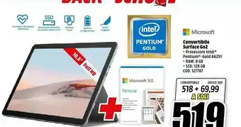 Microsoft Convertibile Surface GO2 + Office 365