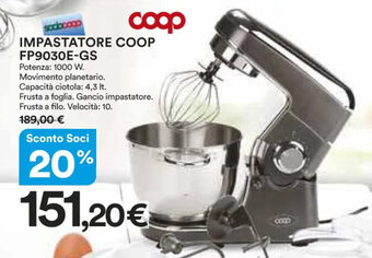 Ipercoop IMPASTATORE COOP FP9030E-GS offerta
