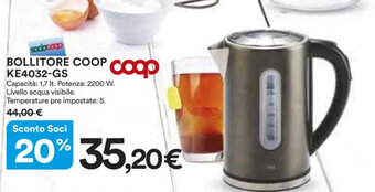 Ipercoop BOLLITORE COOP KE4032-GS offerta