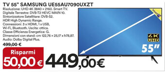 Ipercoop TV 55" SAMSUNG UE55AU7090UXZT offerta