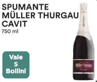 Ipercoop SPUMANTE MÜLLER THURGAU CAVIT 750 ml offerta