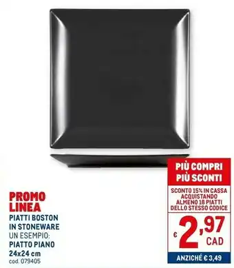 Metro Piatti Boston In Stoneware offerta