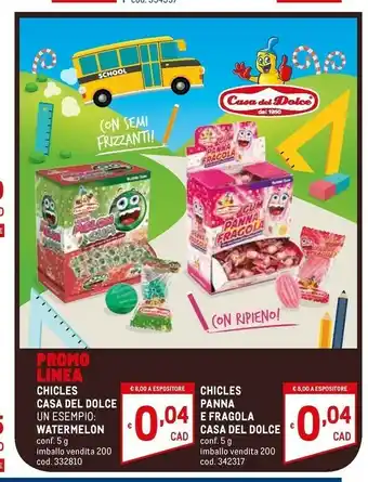 Metro Casa del dolce Chicles Panna E Fragola offerta